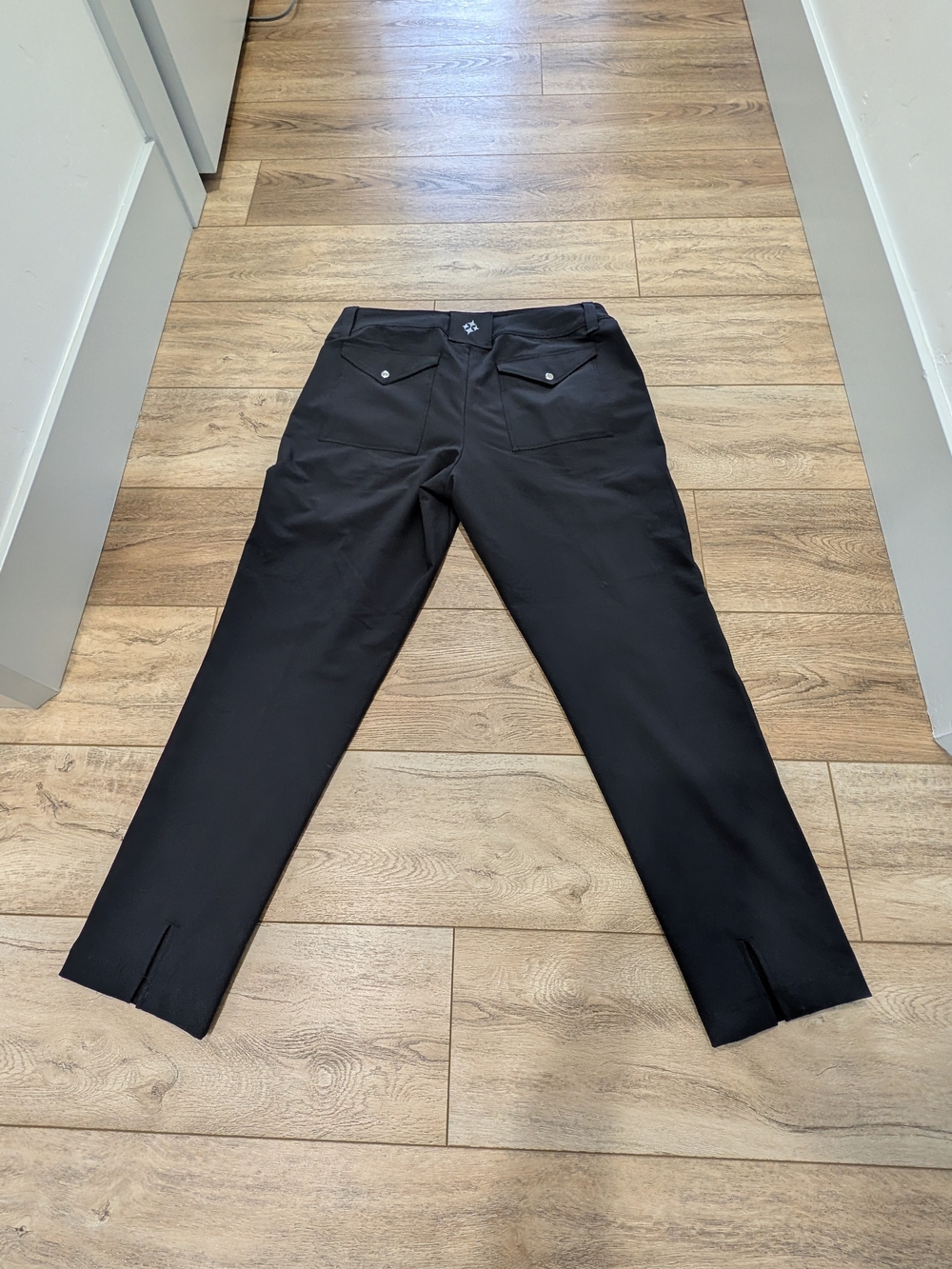 Jofit Black Women's Chinos with Flap Back Pockets - Picture 2 of 10